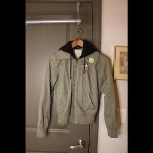 Pacsun Army Green Jacket Optional Hood